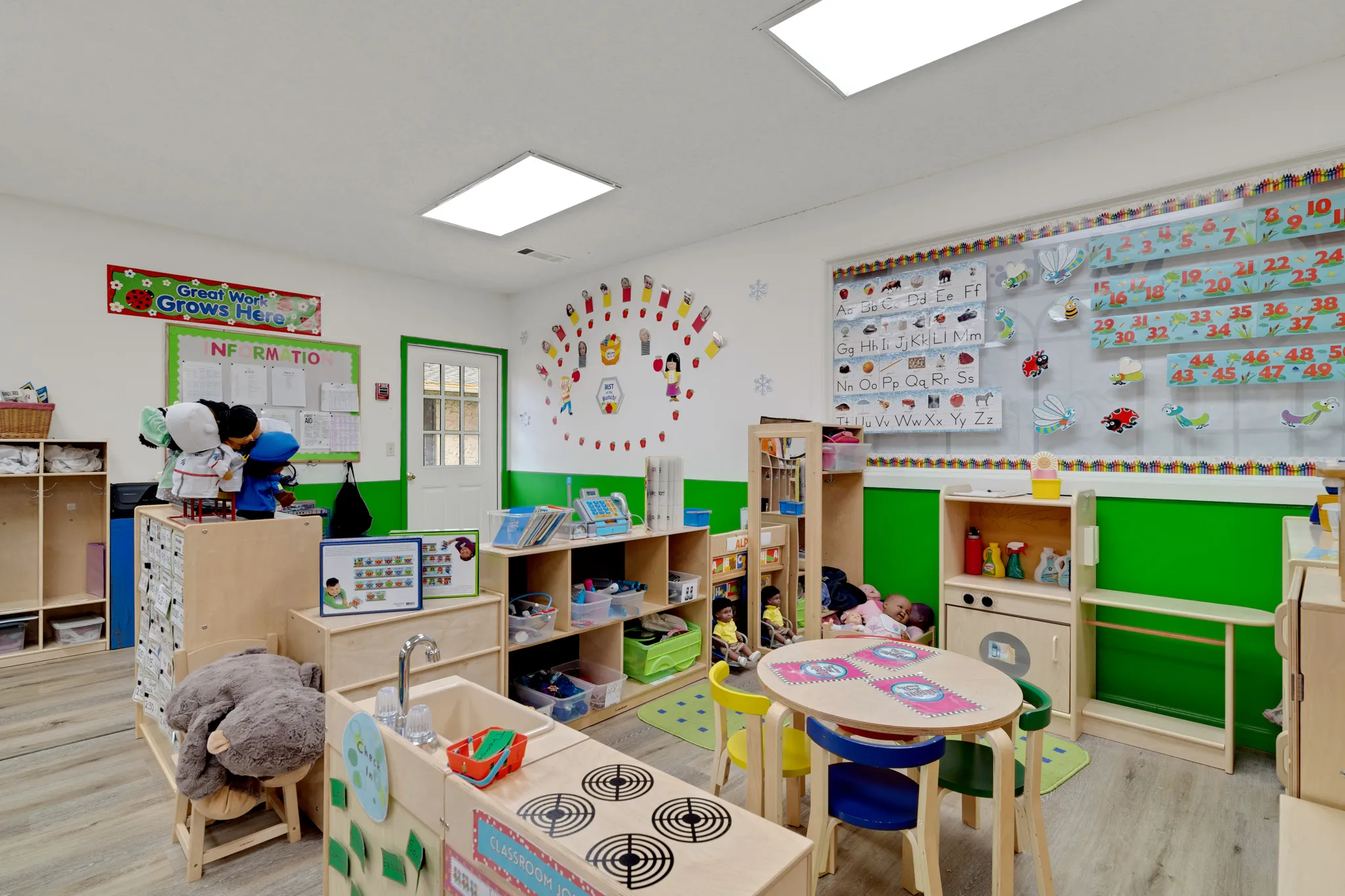 Classroom setting at Chroma Early Learning Academy in Palmetto, GA, featuring educational materials, colorful decor, and play areas for early childhood education.