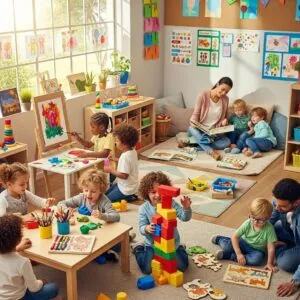 Children engaged in playful learning at Chroma Early Learning Academy in Newnan, GA